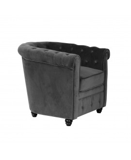 Fauteuil Chesterfield MILOS anthracite