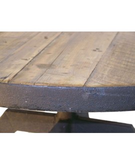 Table basse ronde ARIZONA bois et métal