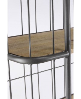 Etagère cage BRONX bois et métal
