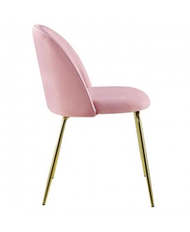 Colibri, chaise, scandinave,velours, rose, or